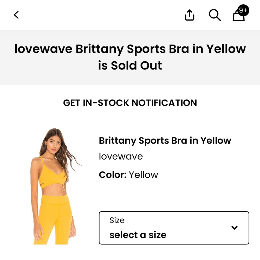 NWOT: FULL SET! Lovewave X REVOLVE Strappy Sports Bra and Leggings Set XXS⭐️💛 - Picture 11 of 11